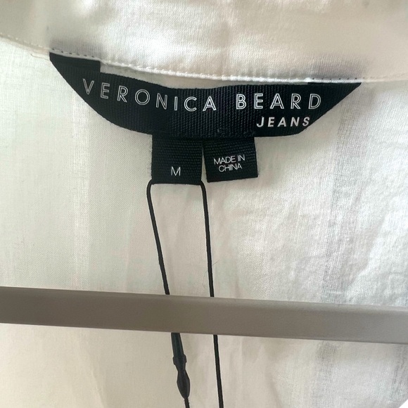Veronica beard white ruched waist button down - Picture 4 of 4